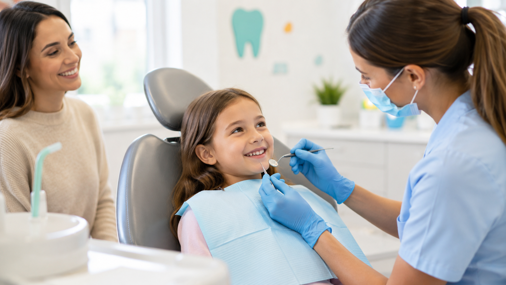small child visiting the dentist