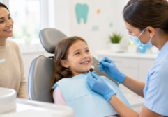 small child visiting the dentist